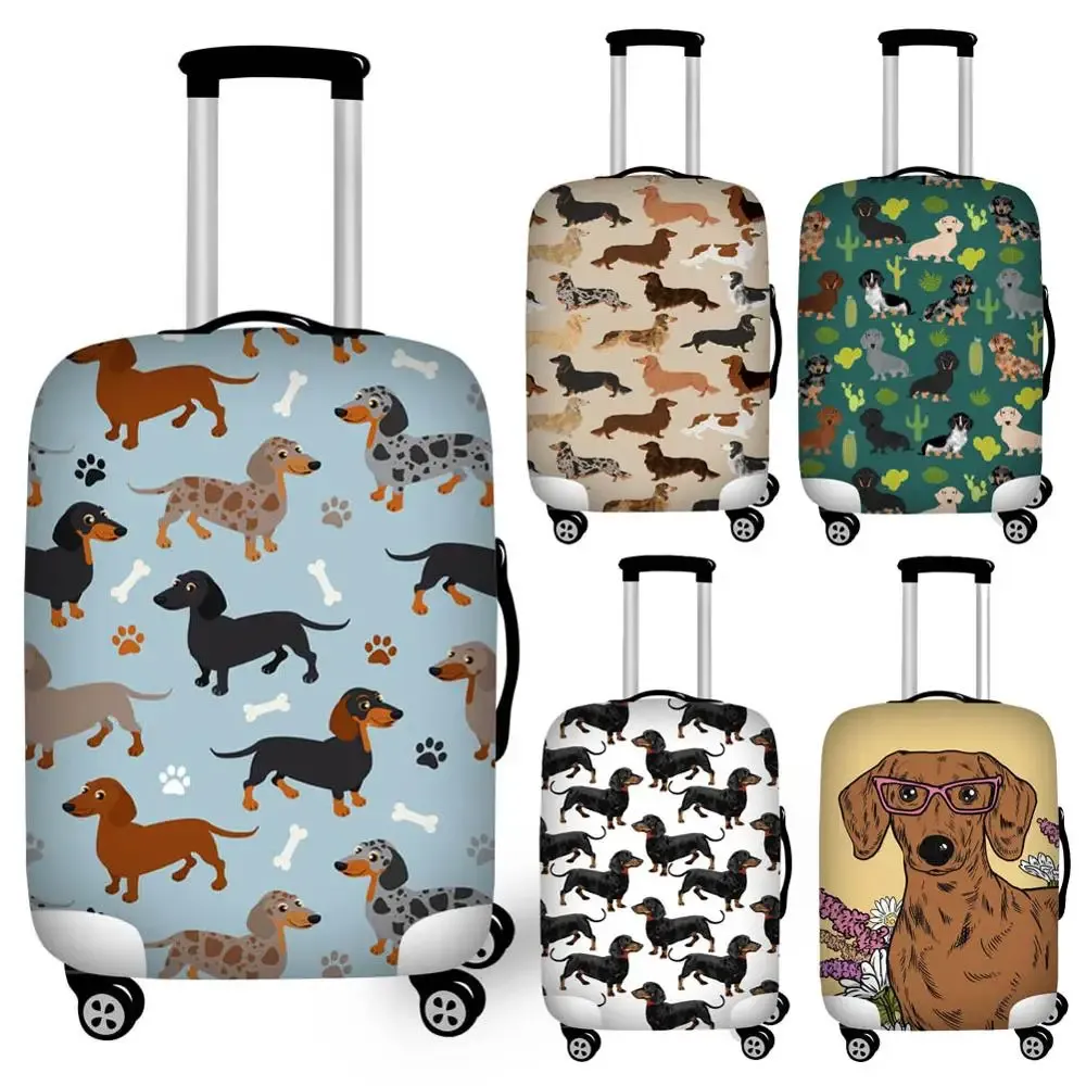 Accessories Washable Suitcase Cover Cute Dachshund Dog Travel Suitcase Protector Fits 18 to 32 Inch Luggage Zipper Closure