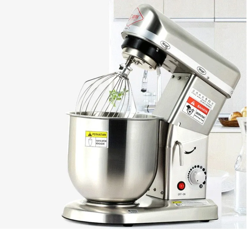 Mixers 5L/7L/10L Electric Stand Mixer rostfritt stål deg mixer hushåll kommersiell mat Blender Cream Mixer Egg Bread Maker