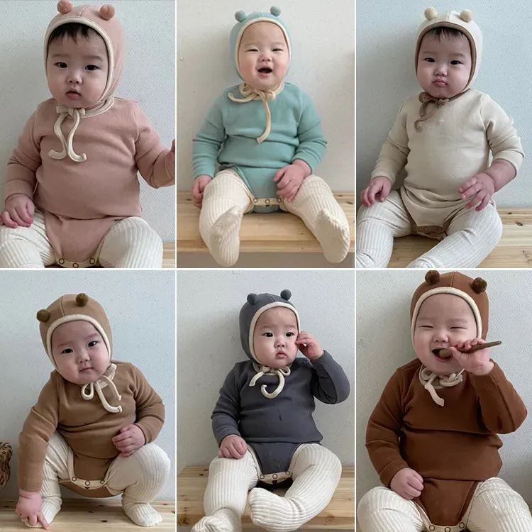 Infant Clothing For Baby Girls Boys Clothes Set New Autumn Winter Newborn Clothes Bodysuit Rompers Pants Hat Outfits Baby Costume