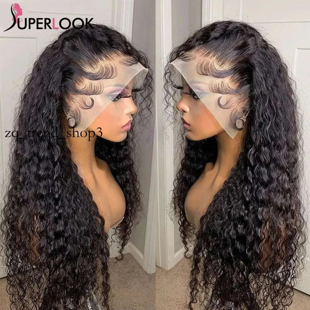 Hd Transparent Lace Front Human Hair Wigs Preplucked Curly Lace Frontal Deep Wave Glueless Wig Human Hair Ready to Wear Lace Wig 11