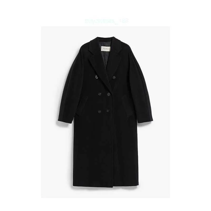 Brand Coat Women Coat Designer Coat MAXMARA Madame Classic Coat Black