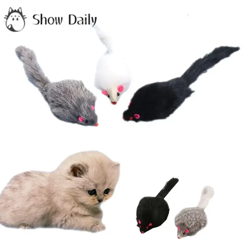 Toys 1pcs False muis Cat Toys Soft Plush Interactive Mouse Toys voor Cats Biteresistant Funny Kitten Playing Toys Pet Pet Supplies