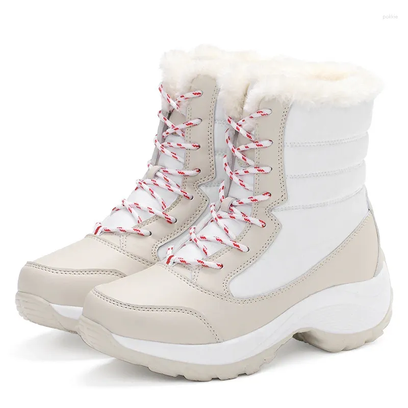 Stivali Snow Women Women Non slip Women Winter Furt Cavy per i bottini impermeabili Botas Mujer