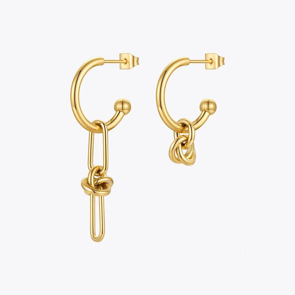 Enfashion knoop oorbellen voor vrouwen gouden kleur drop earring vrienden geschenk roestvrij staal mode sieraden pendientes mujer e211343 240408