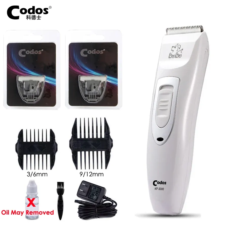 Clippers Codos Kp3000 Kit di toelettatura professionale Kit ricaricabile per cani da gatto per gatto per gatto taglio elettrico rasoi set di capelli