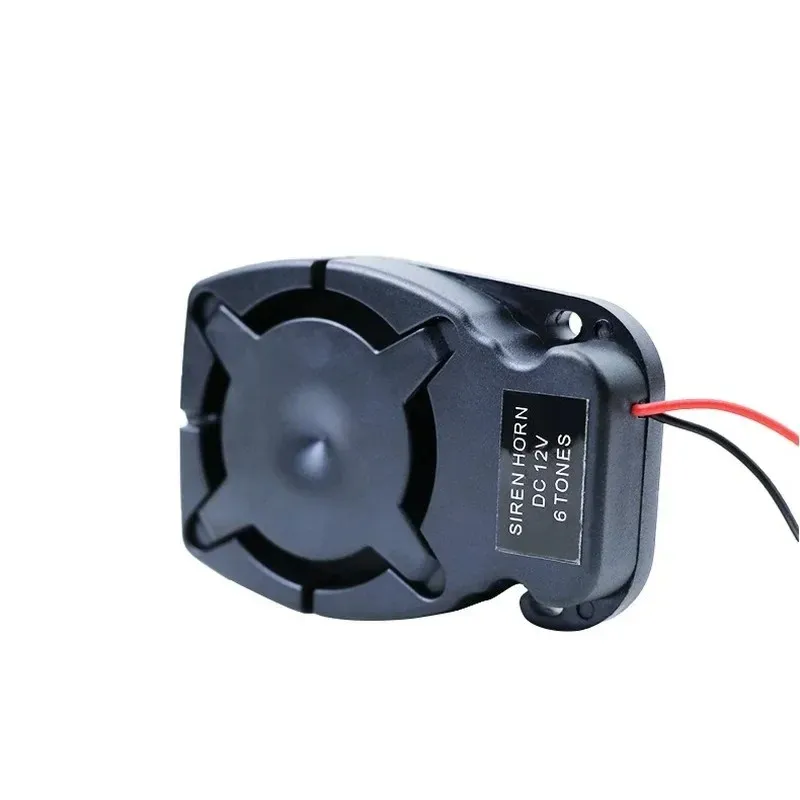 Alarm Horn Siren Buzzer 12V Six-Tone 110 poäng liten storlek och lätt att installera hög decibel platt kropp liten sirenhorn