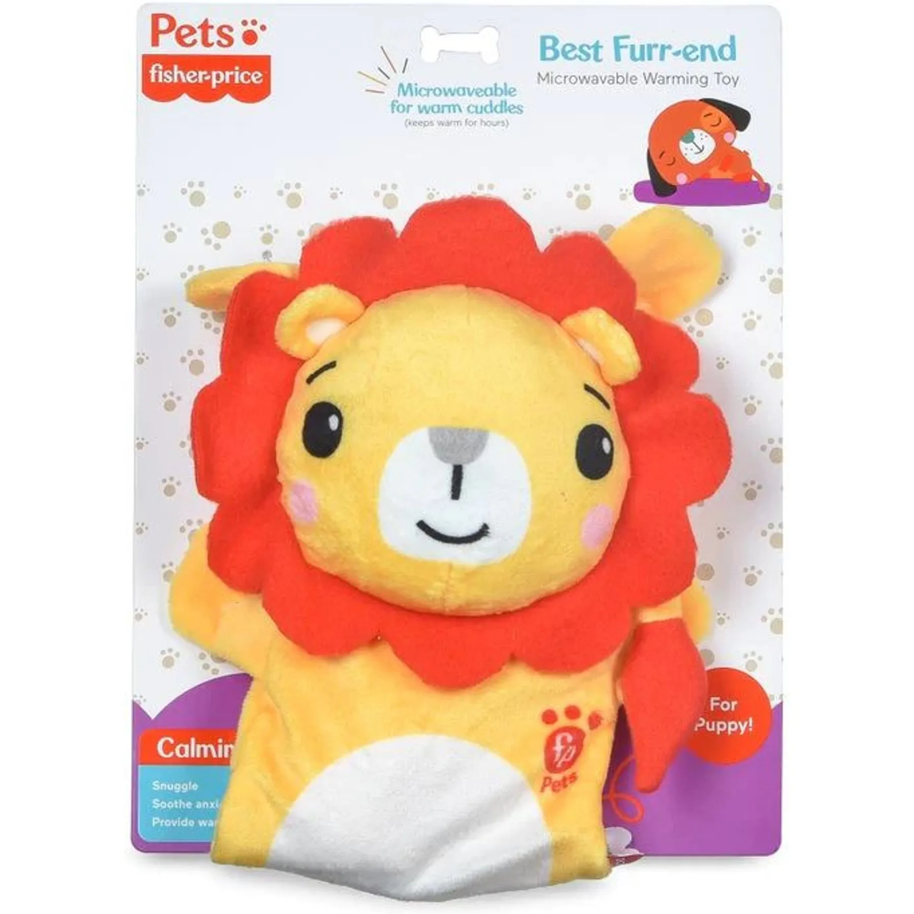 FISHER PRICE Warning Furr End Cuddler Dog Toy, Multicolor From