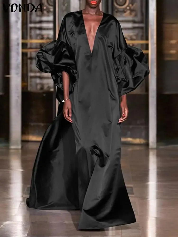 vonda lady dress 2021 VONDA Women Dress Spring Long Sleeve Party Maxi Long Dress Vintag DMI Store