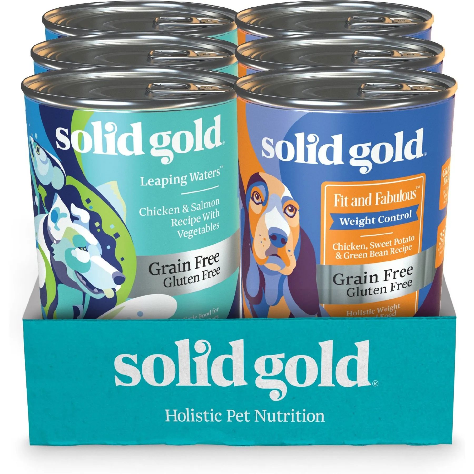Solid Gold Leaping Waters, Fit Fab Variety Pack Wet Dog Food