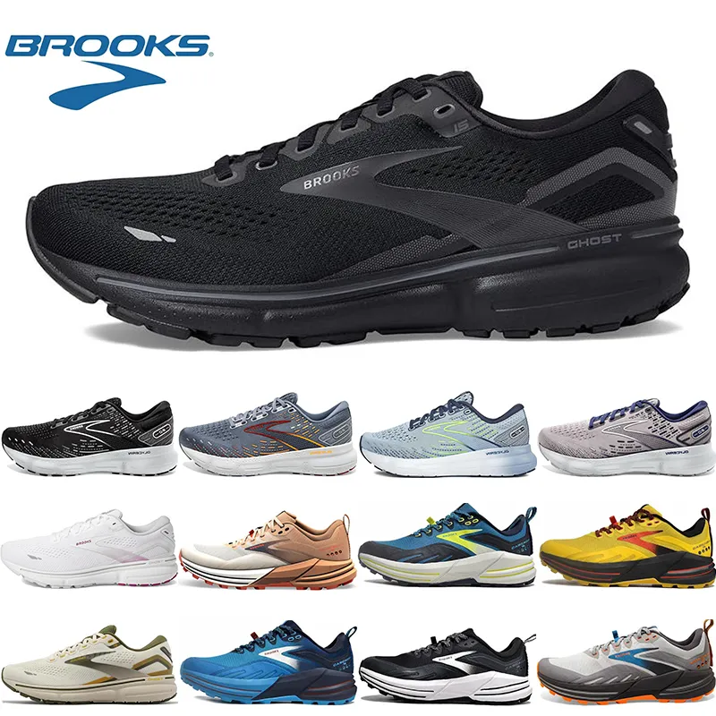 2024 designer brooks running shoes Brooks Cascadia 16 orange green yellow bule black mens womens comfortable Breathable mens trainers sports sneakers