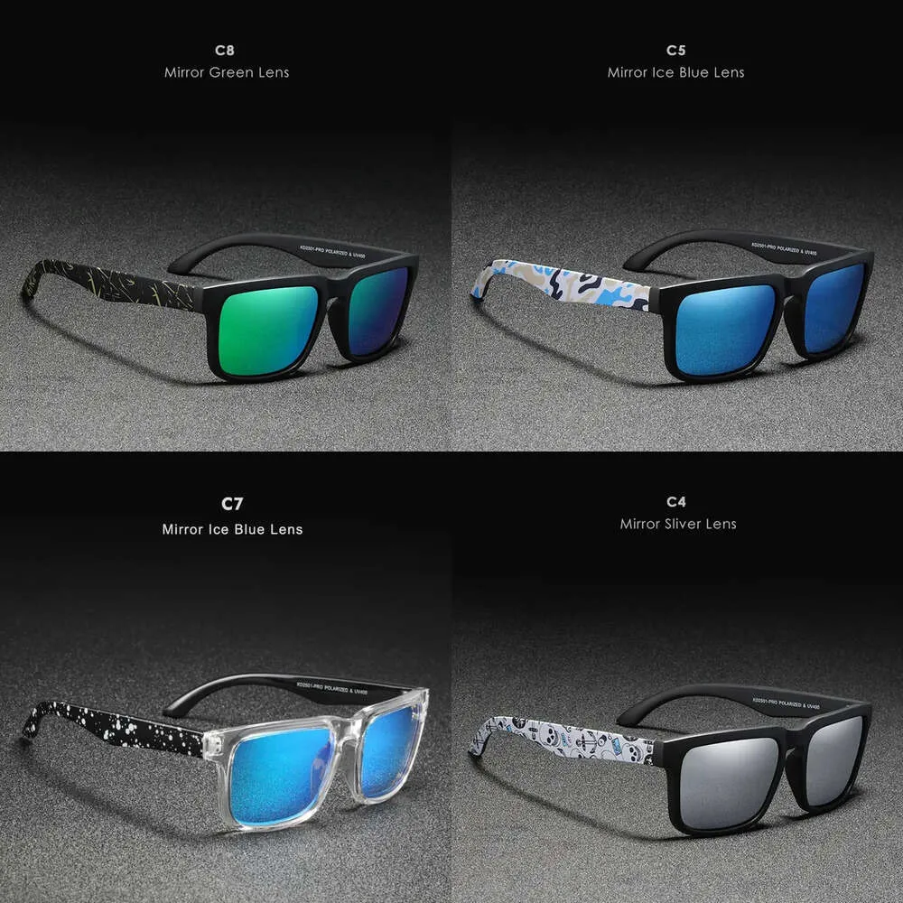 Okulary przeciwsłoneczne zaktualizowane spolaryzowane męskie lustro lusterowe pary okulary przeciwsłoneczne z zawiasami zbiorników 2501pro 230418