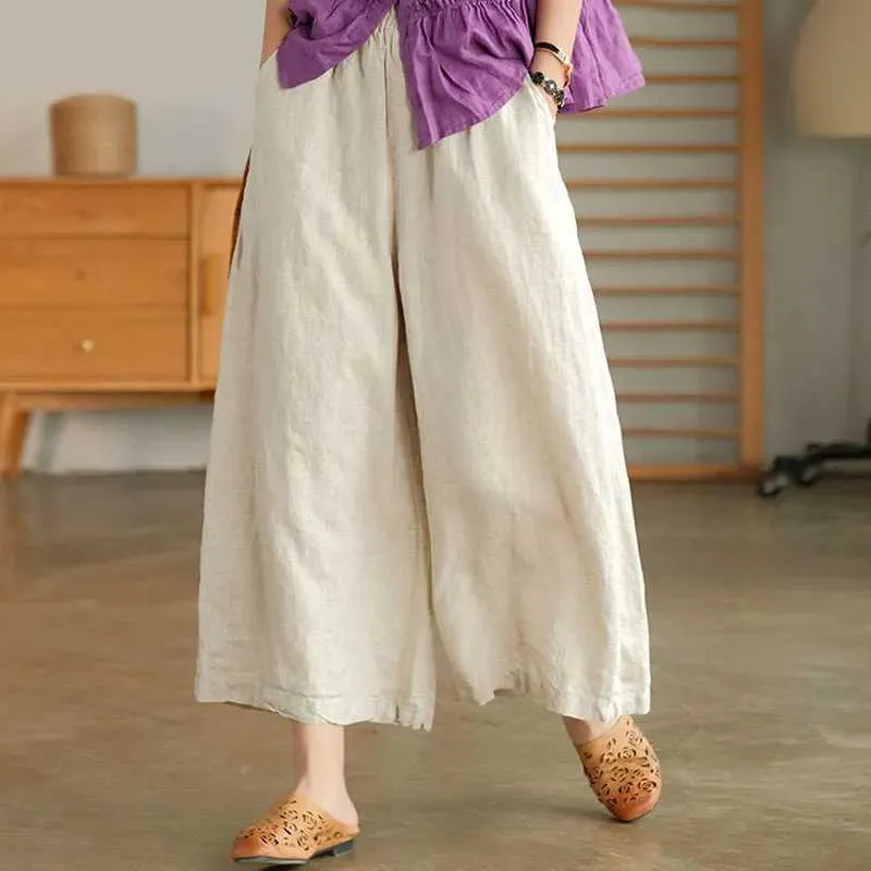 Женские брюки Capris повседневное и простые летние сплошные брюки для ног модная женская одежда.