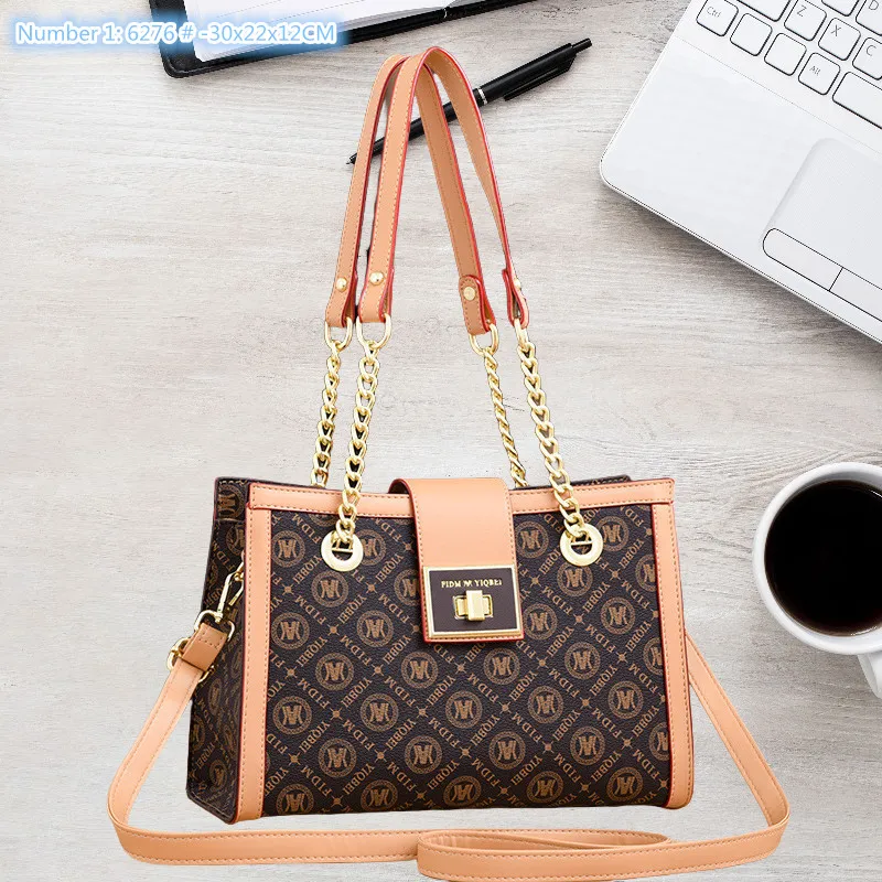 Sac à bandoulière pour femmes ventes en usine Sac de chaîne imprimée rétro élégante Sac de ruban Sweet Ribbon Women sac à main grand sac de messager en cuir en relief 6276 #