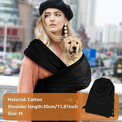 Dog Sling Carrier, Hands Free Adjustable Packable Breathable Soft Outdoor Travel Dog And Cat Sling Carrier Dog Sling Bag For 14.3lbs Small Dogs And Cats