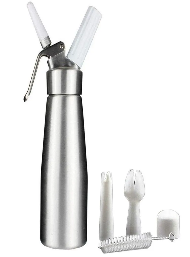 Nyaste 500 ml Metal Whip Coffee dessert färsk grädde smör dispenser whipper skum maker metall pisk coffe8558056