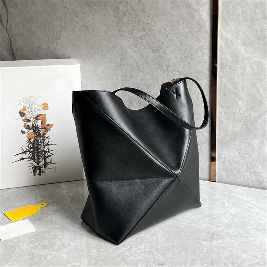 Bag High Definition Original Lederjahr Puzzle Faltbare Tasche Einkaufen für Frauen