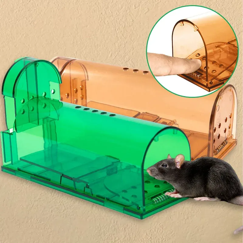 Kontrola inteligentna samoprzechodawana MyseTRAP Bezpieczna firma Transparent Household Hoather Catcher Cage Cage Myszy wielokrotnego użytku Grzanty Pułapki szczura