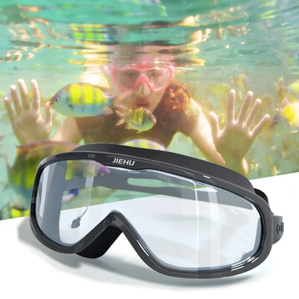 نظارات السباحة للرجال للرجال تجمع الرياضة المائية نظارات ماء للماء مع سدادات الأذن مكافحة الغوص في الهواء الطلق نظارات غوص في الهواء الطلق 240417