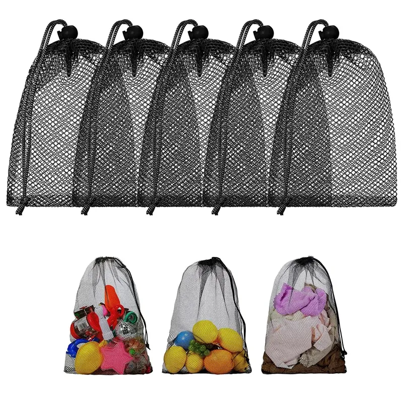 Bolsas 1pc Nylon Mesh Mesh Sagre Bolsa de Armazenamento Bolsa Saco Saco Multúcio A Viagem ao Ar Livre Bolsa de Rapazes para Marinha de Natação de Praia