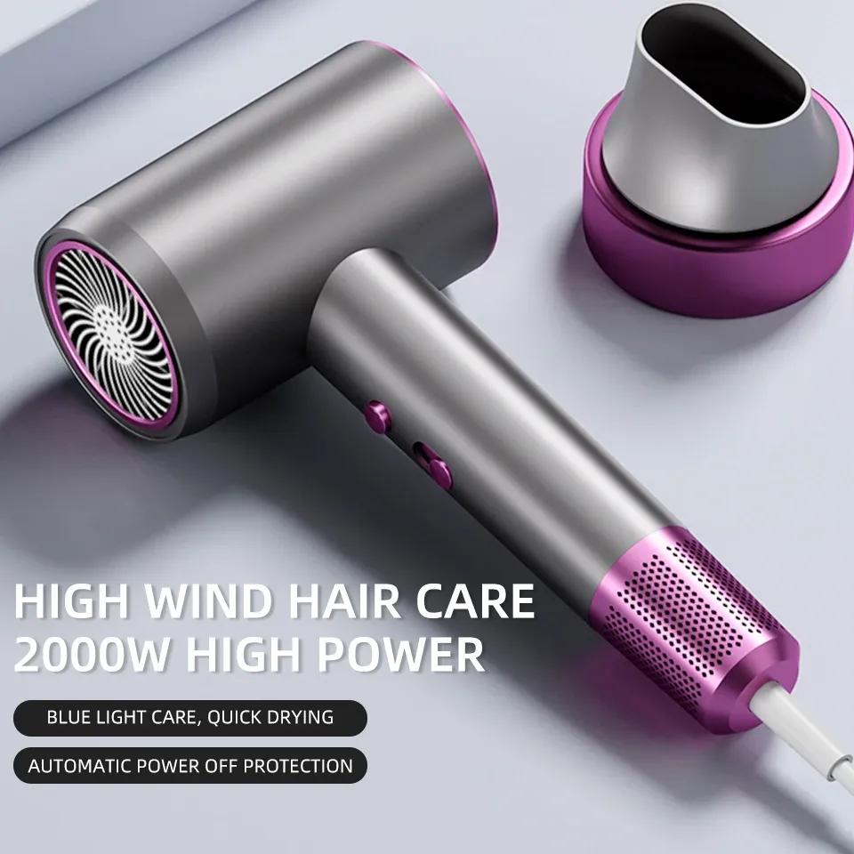 Asciugacapelli asciugatrice ione negativo professionale 2000w ad alta potenza salone asciugatrice rapida e calda asciugacapelli rapidi