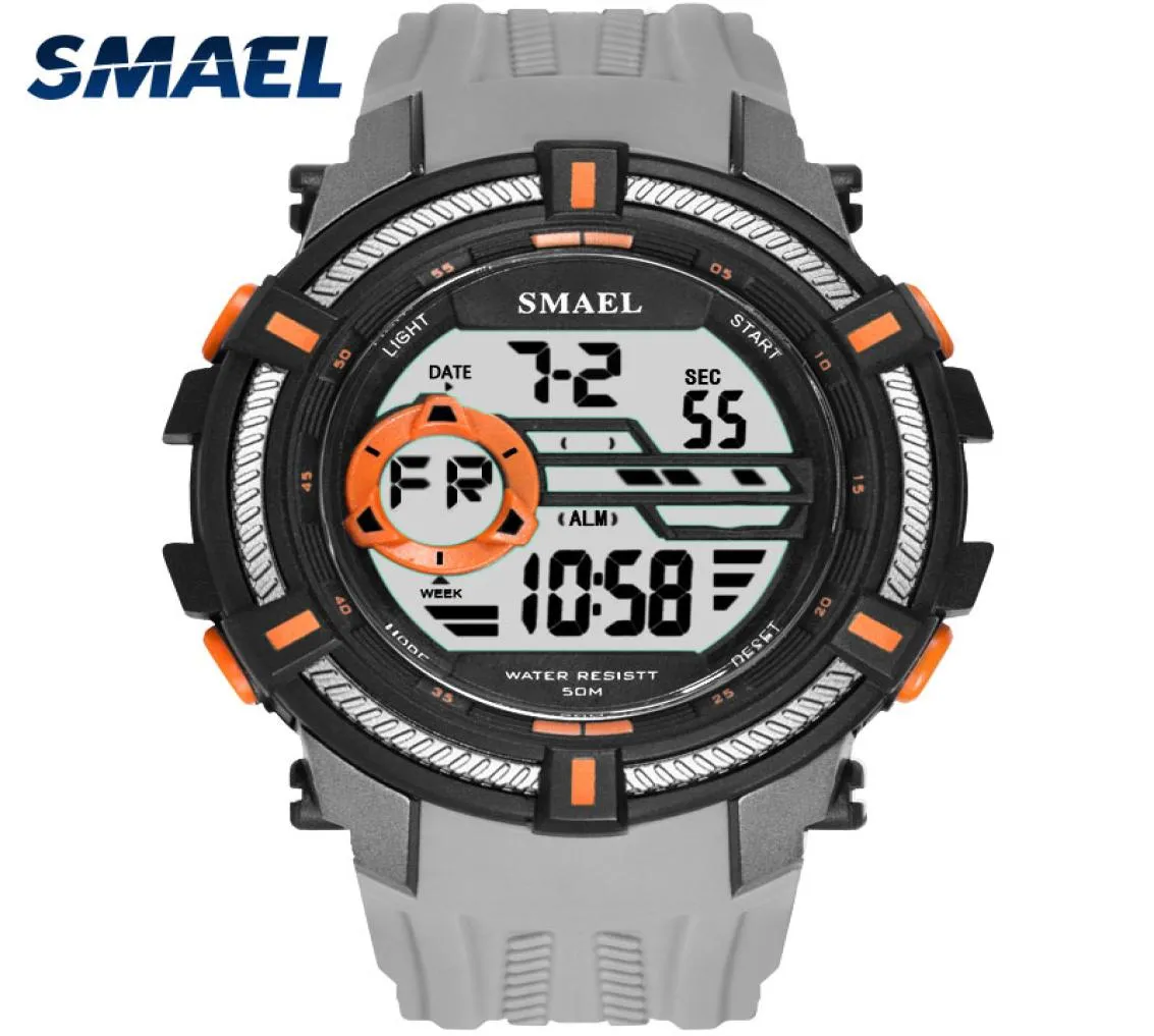 Sport Watches Militaire Smael Cool Watch Men Big Dial S Shock Relojes Hombre Casual LED Clock1616 Digitale polshorloges Waterdicht4537408