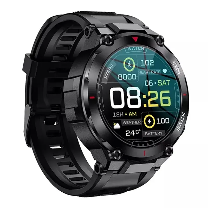 Kontrola mężczyzn Smart Watch K37 GPS Outdoor Sport Fitness Tracker Bransoletka Duża bateria Super długa rezerwowa Monitorowanie zdrowia Smartwatch