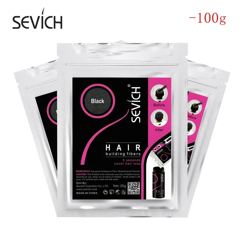 Schampookonditionering Sevich 100g hårbyggnad fibrer håravfall concealer förtjockar pulver hårvård produkttillväxt keratin salong hårbehandling