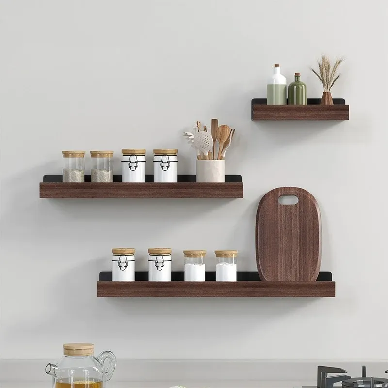 Rekken keukenroman keuken accessoires kruidenrek keuken organisator planken badkamer shampoo houder opslag plank metalen wandpanelen