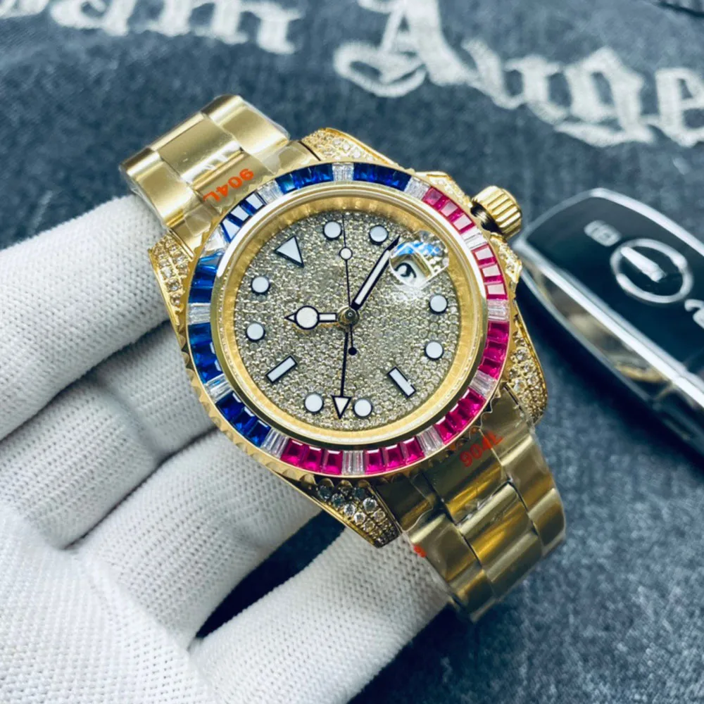 Luxury Designer Watch Mens Watches 40mm Automatisk mekanisk rörelse Hot Selling Business Sports Wristwatch Life Waterproof Stainless Steel Strap