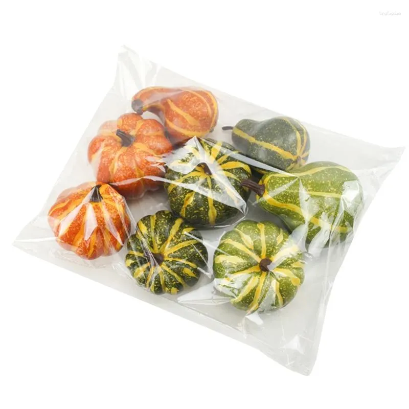 Decorative Flowers 8pcs Halloween Pumpkin Ornament Simulation Props Decorations Soft Stuffed Artificial Foam Ornaments