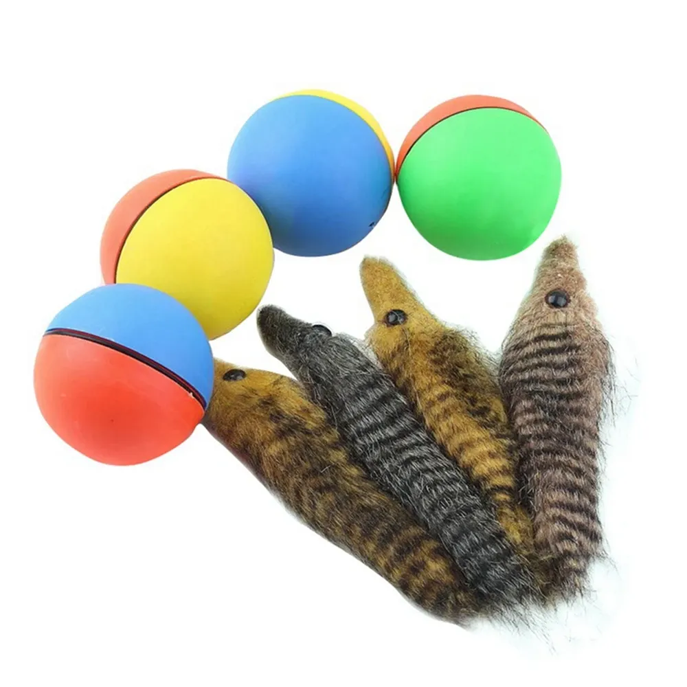 Toys Pet Cat Toy Ball Electric Dancing Moving Toy Simulation Cats Toy Pet Interactive Dog Funny Beaver Weasel Jumping Rolling Ball