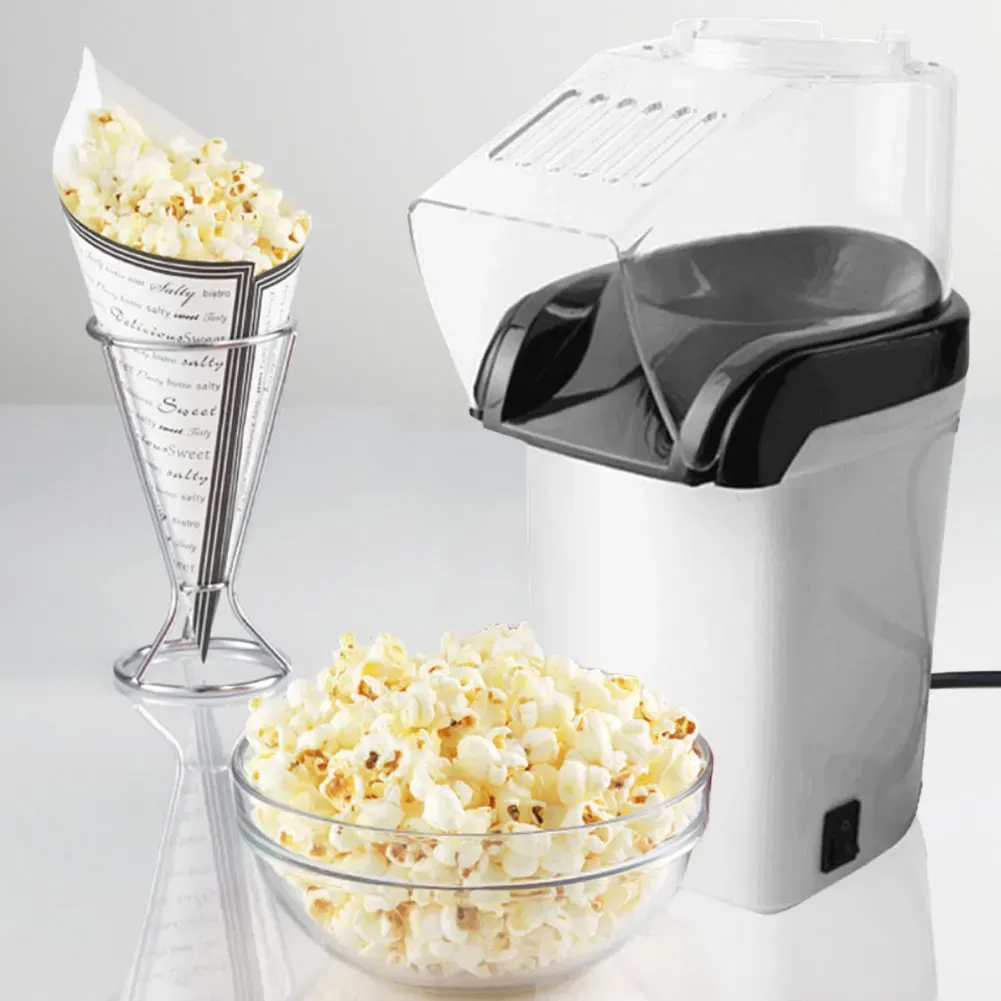 Makers 1200W Air chaud pop-corn Popper Huile Gratuit électrique Air chaud Popcorn Maker High Popping Rate Popcorn Machine pour les enfants Home Kids Night