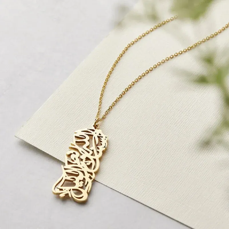 Kleidung Hasbunallah Halskette Islam Anhänger Halsketten Edelstahl Arabisch -Muslim -Juwely Ramadan Geschenk für Männer Frauen religiöse Jewlery