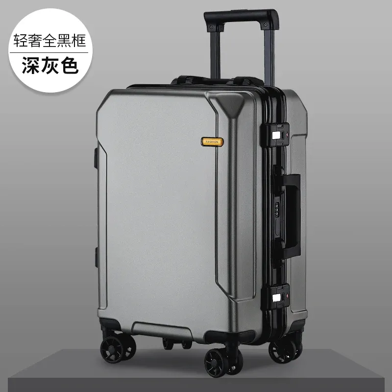 荷物kmikliトラベル荷物ファッション20/24/28インチスーツケースアルミニウムフレームトロリーケース