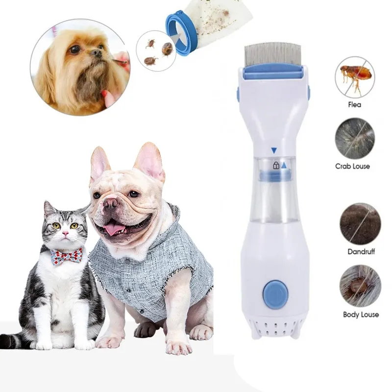 Grooming Pet Comb Electric Flea Comb Catch Tick Remover Tick Comb Tick Remover Hair Cleaner Pet Supplies