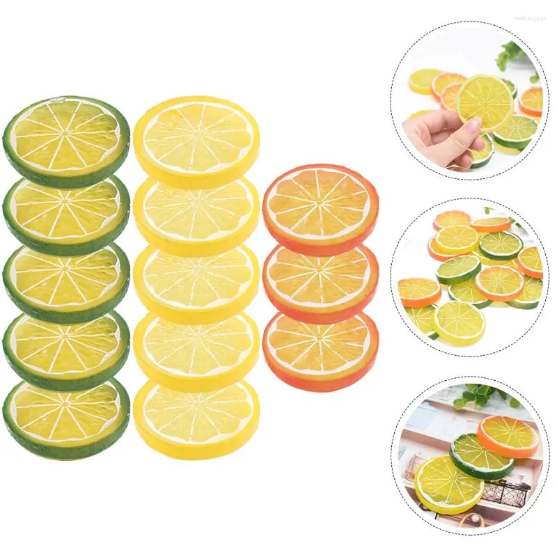 Party Decoration Imitation Slice Blocks Artificial Slices Limes Fake Fruit Model Simulation