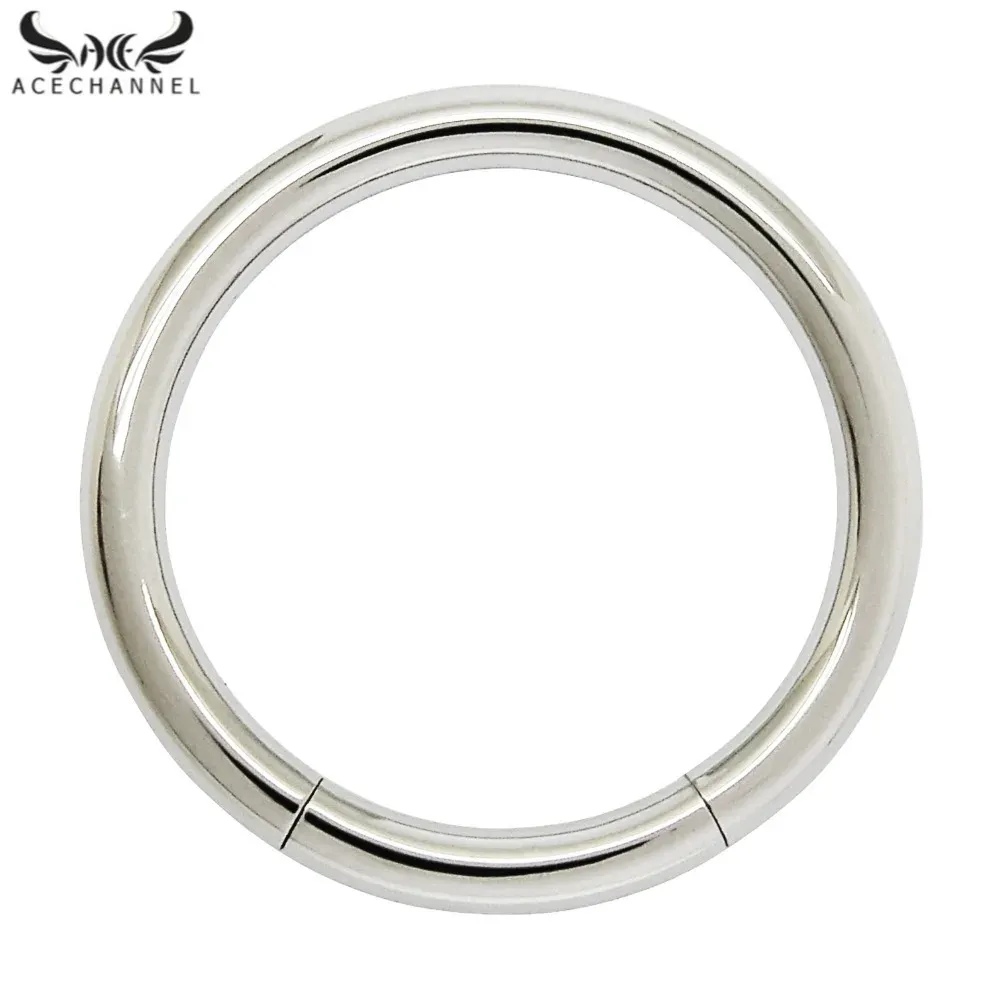Sieraden 3 mm/4 mm x 25 mm dik roestvrijstalen body piercing sieraden segment ring grote meter lichaam piercing