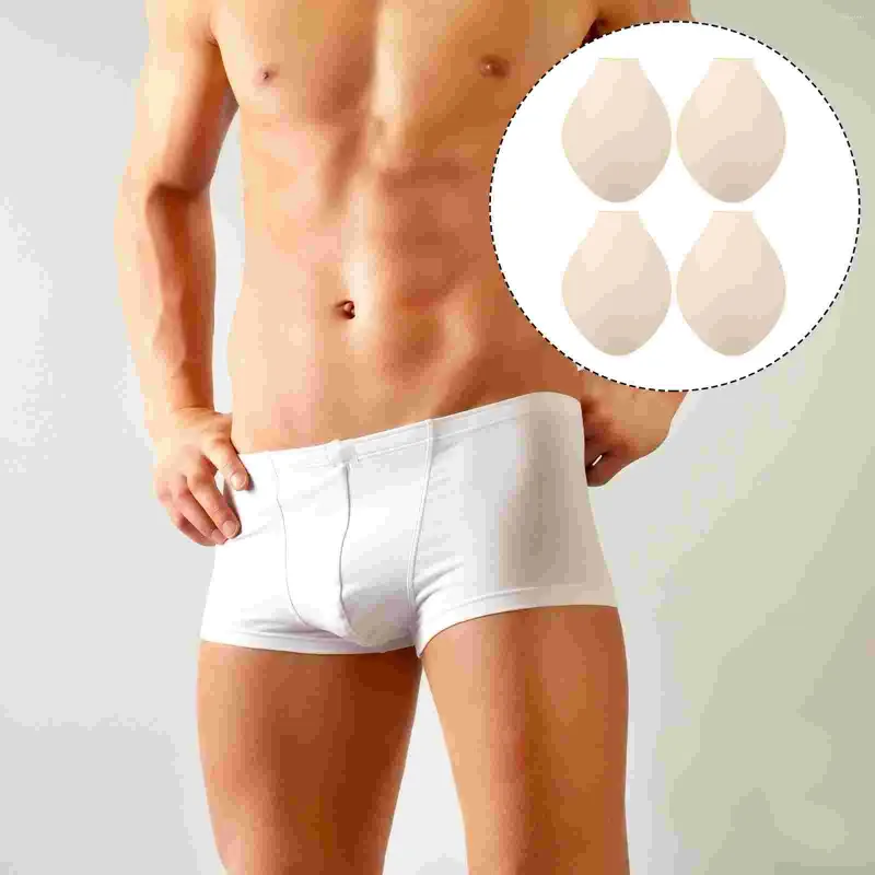 Onderbroek 4 PCS Men's Panty Liner Swim Trunks Bulge Enhancer Swimwear Pad Swimming Pants Cup SPONGE POLYESTER (polyester)