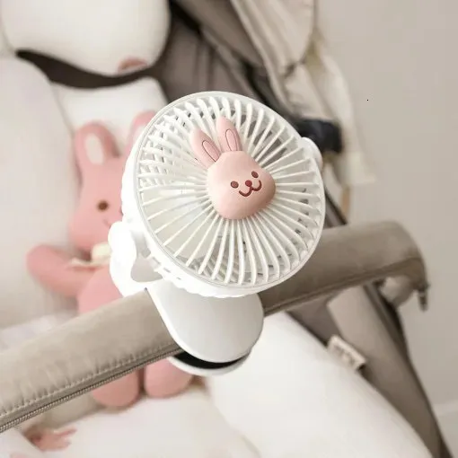 Clip de cochecito de bebé coreano Ventilador mini portátil recargable energía eólica eléctrica ventiladores portátiles al aire libre Ventilador 240412