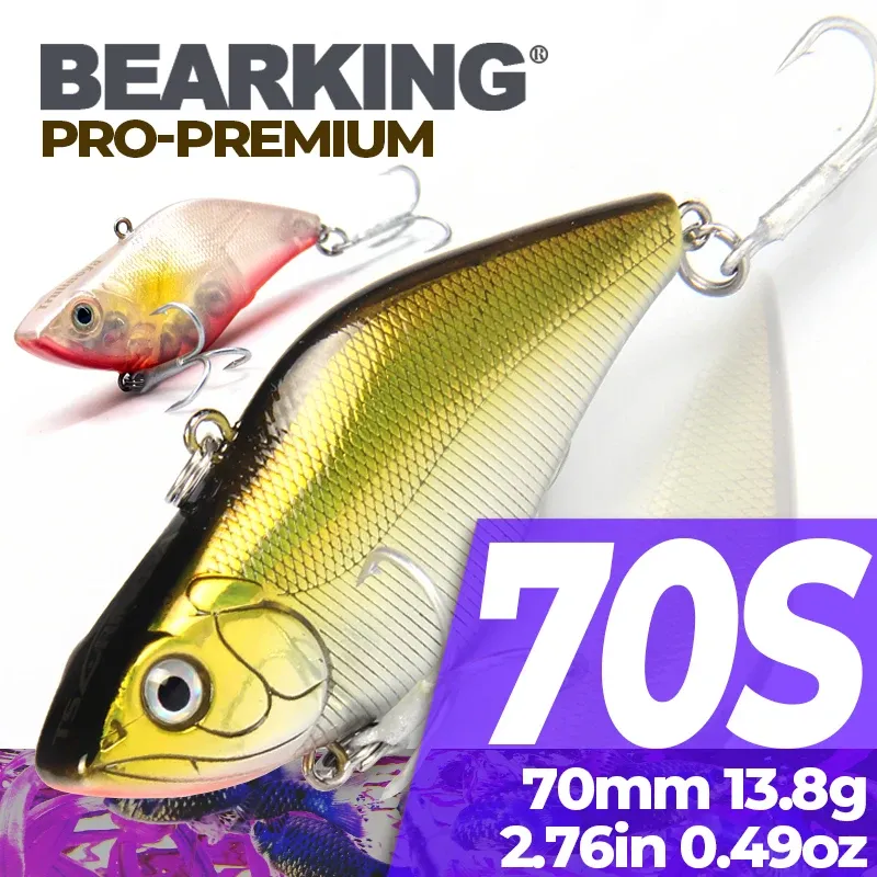 Accessori Bearkinga + esche per la pesca, 70 mm, 13,8 g VIB, 5 colori diversi, solo per promozione, qualità, spedizione gratuita, 5 pezzi/lotto