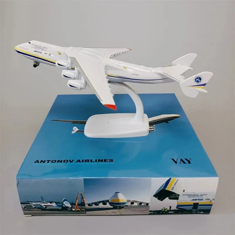 1400 Schaal 20 cm AN225 Diecast legering Antonov AN-225 MRIYA Airplane Model voor cadeauverzameling decoratie AN124 240417