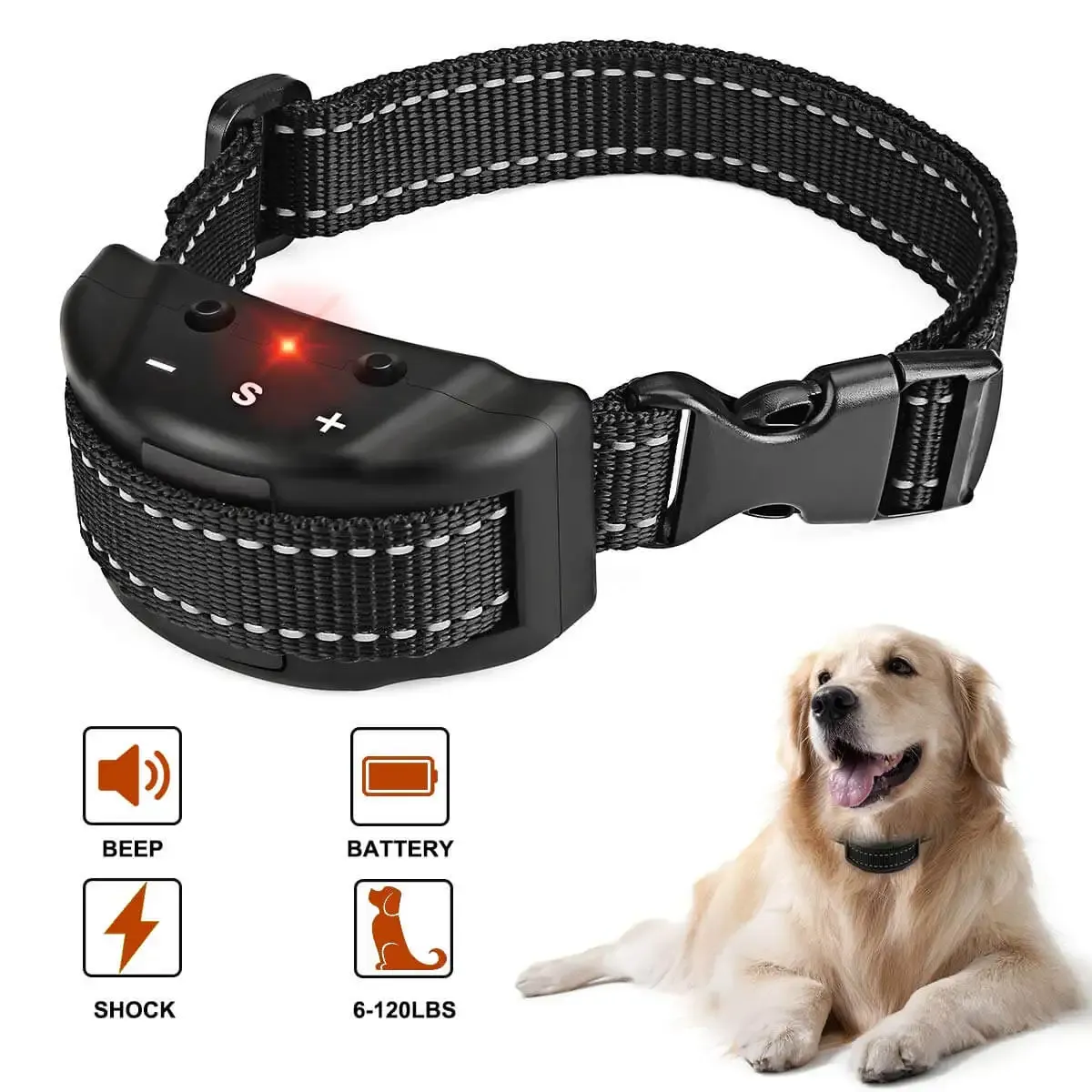 Deterrents Electric Anti Bark Collar Small Pet Dog No Barking Tone Shock Training for Indoor Outdoor Little Dogs Teaching Tool