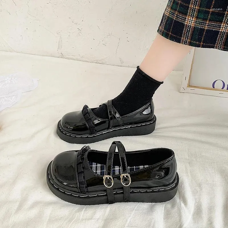 Casual Shoes Women's Summer Thin Lolita JK Uniform Buckle Anime Sweet Girls Kawaii Cosplay Harajuku Japanese Black Gothic Lads Loli