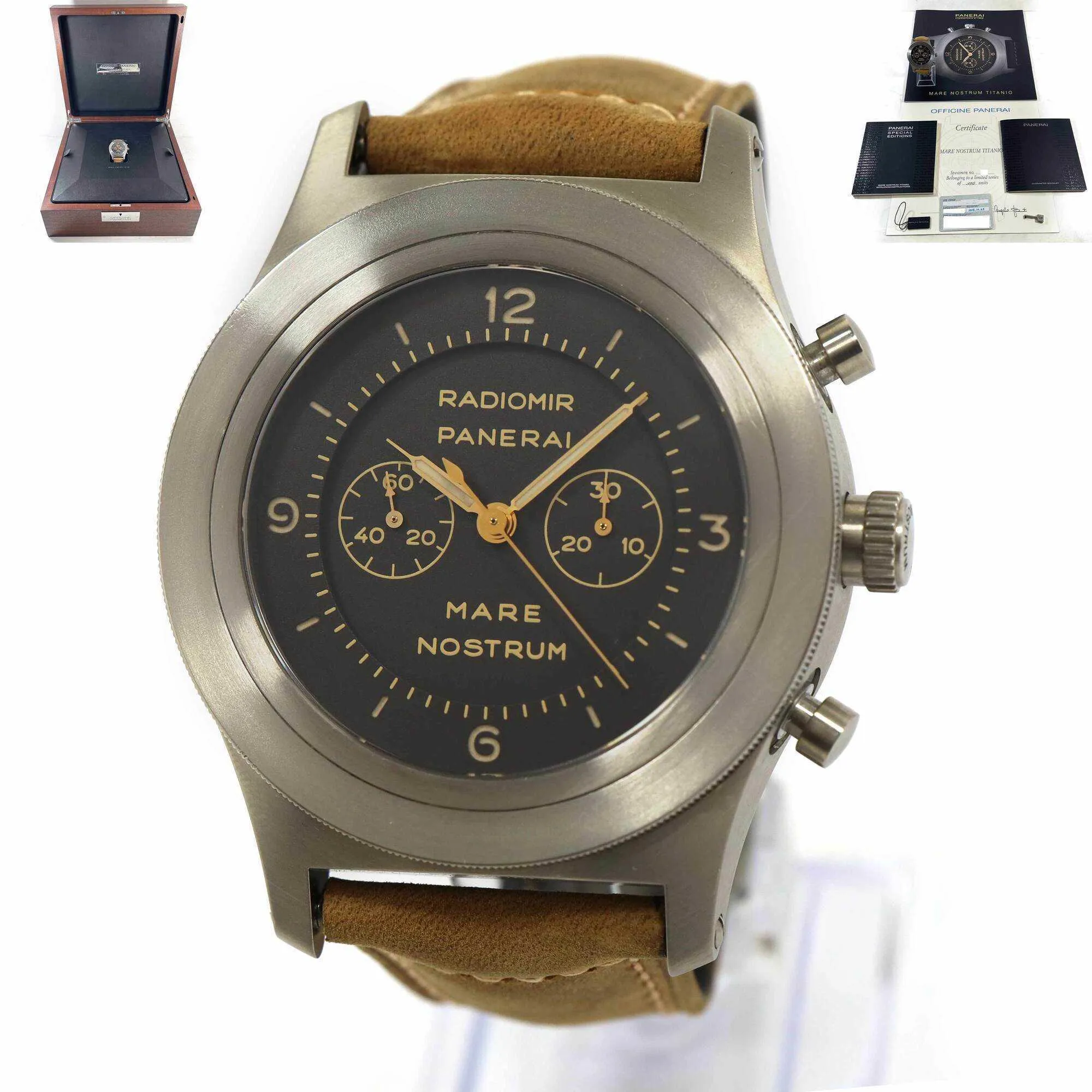 2015 Panerai Radiomir Mare Nostrum Titanio PAM00603 Papiers de bo￮te en titane 52MM