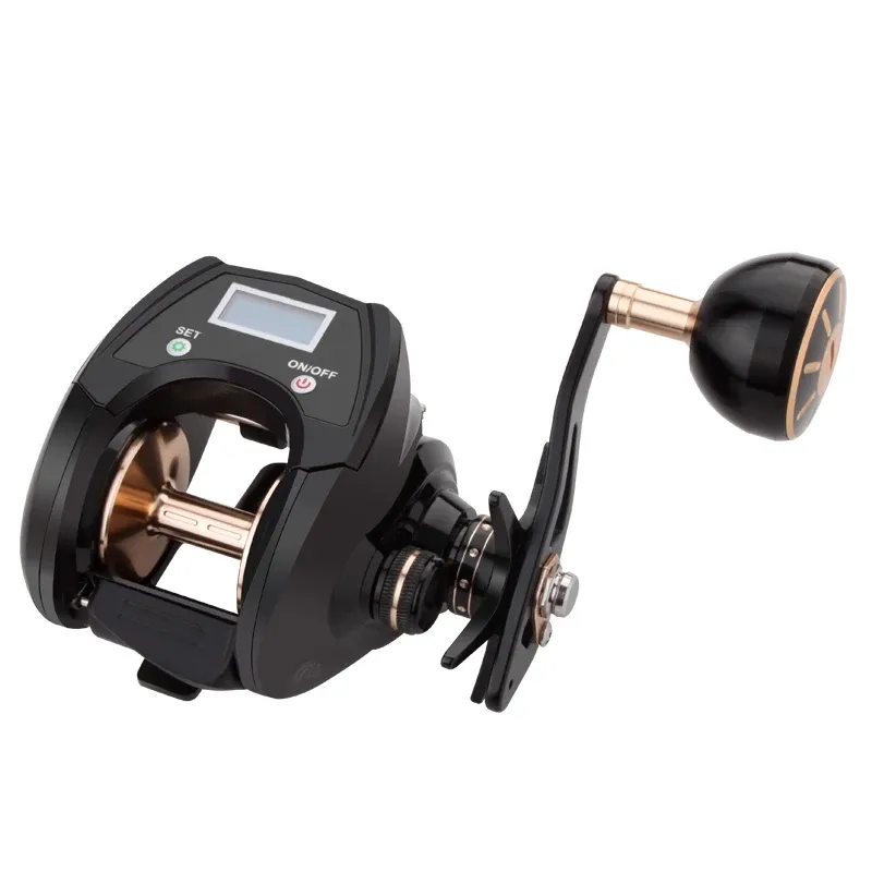 Accessoires 6+1 lagers vissen reel elektronisch digitaal display baitcasting wiel magnetische rem max drag 16kg ratio 6.3: 1 gewicht 277G