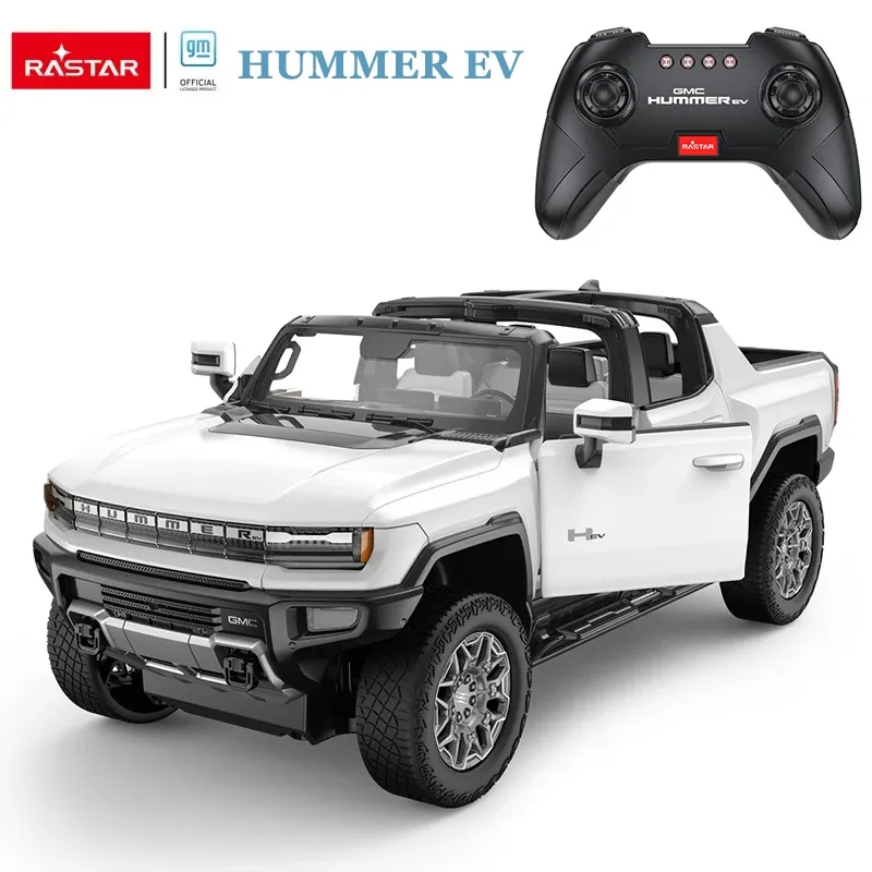 CAR RASTAR 1:16 GMC HUMMER EV RC CAR 4 HJULT ROTATION BIL TOY 2.4G 600mAh LED -lampor Bilbilar för barn vuxna