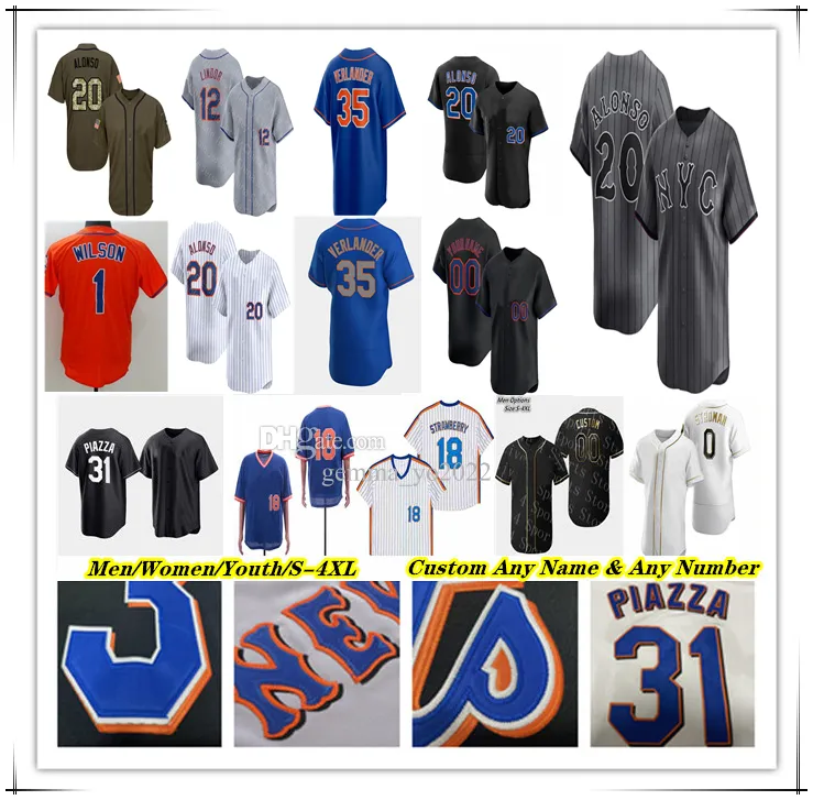 2024 City Connect Baseball Jersey Pete Alonso Francisco Lindor Alvarez Starling Marte Brett Baty Brandon Nimmo Jeff McNeil Harrison Bader Luis Severino Mets 4XL Kid