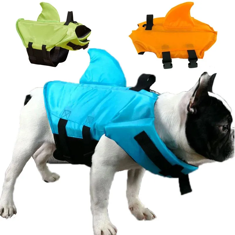 Dog Life Jacket Dog Lifesaver Vests With Rescue Handle Dogs Pet Safety Swimsuit Preserver For Swimming Pool Beach Boating 240422