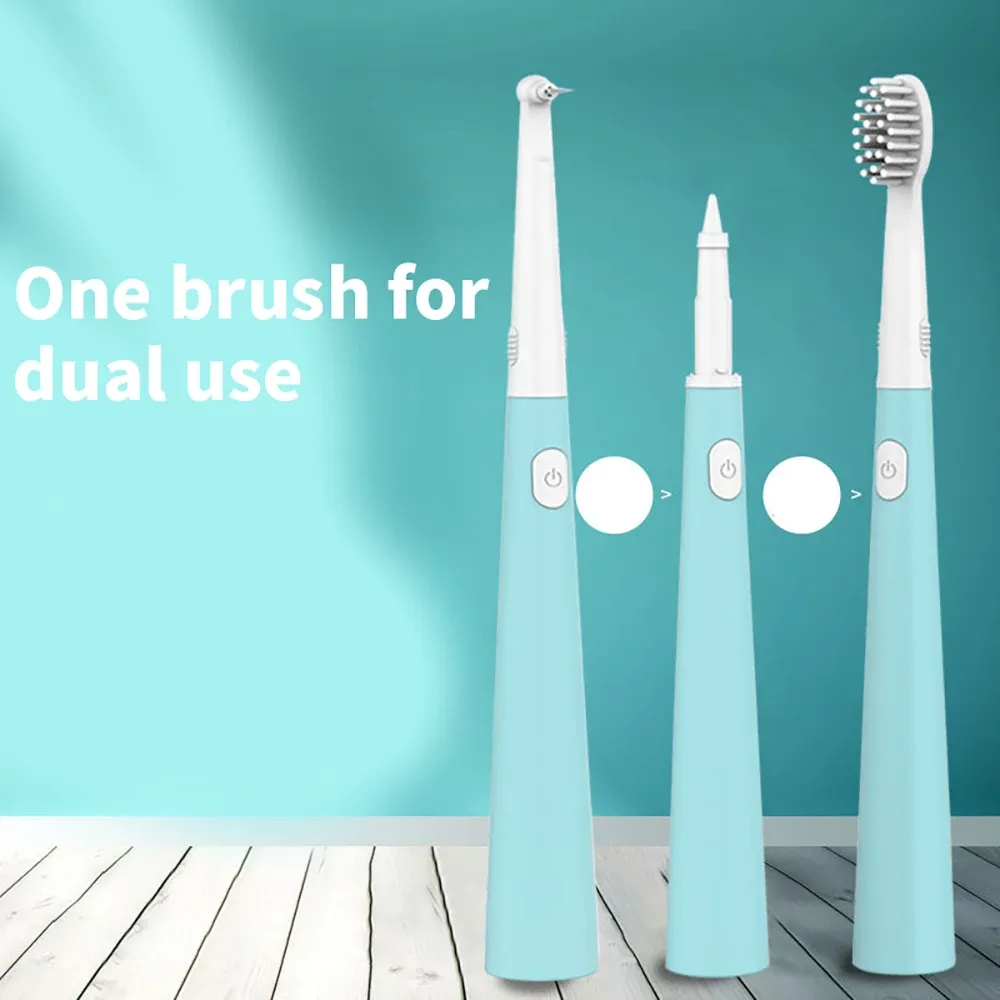 Koppen multifunctionele elektrische tandenborstel sonic tandheelkundige scaler dubbele kop tanden bleken tanden calculus wijnsteen vlekken remover gereedschap