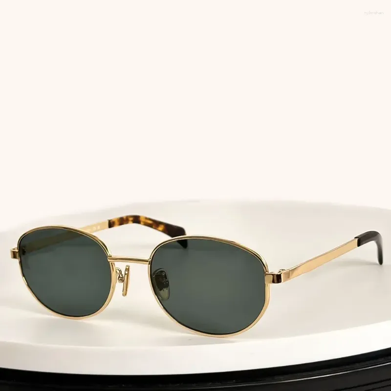 Sunglasses Women Elegant Fashion Designe Titanium Oval Frame Polarized Outdoor Driving Pilot Classic Men Glasses